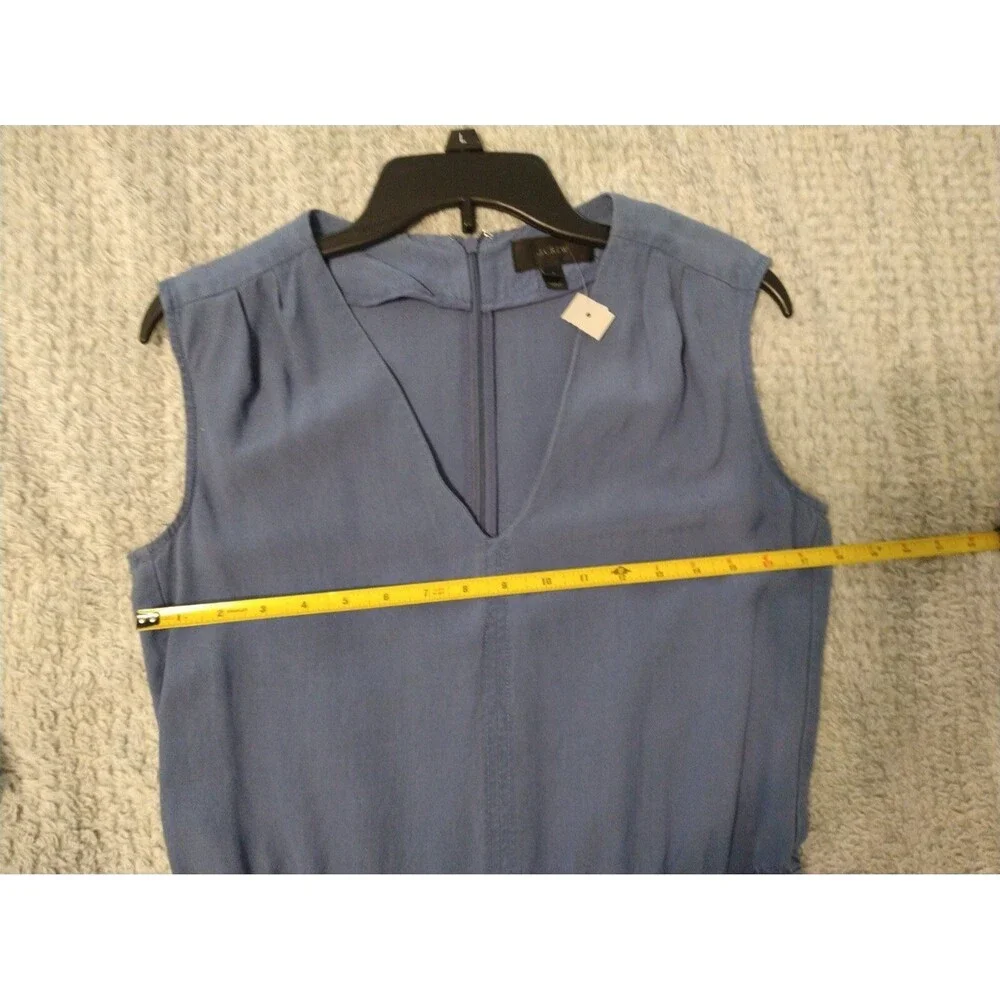 J. Crew sleeveless V-Neck jumper Sz 4 beachy blue Boho